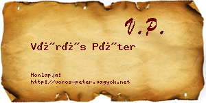 Vörös Péter névjegykártya